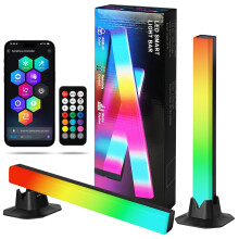 HOTUT Smart LED Light Bars,2 Packs TV Backlight Gaming Lights,Entertainment Lighting,RGB Flow Light Bars,Remote Control and App Control,Music Sync fo