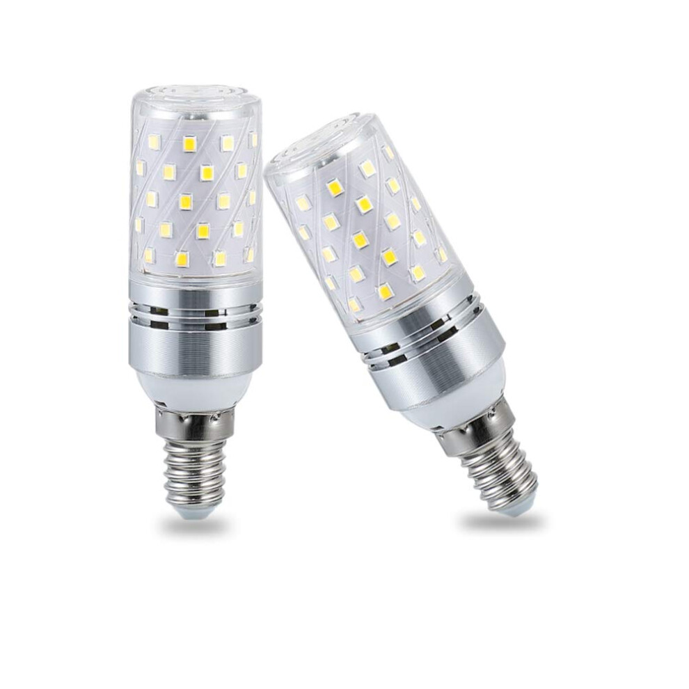 Ybtop White 12W E14 Led Corn Screw Bulbs,1200Lm 6000K Daylight ,100W Incandescent Bulbs Equivalent,Not-Dimmable,2-Pack