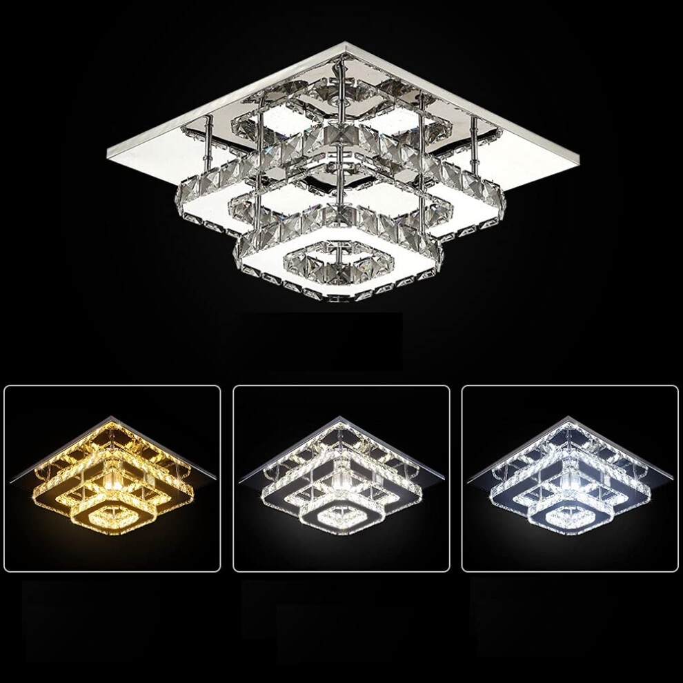 Finktonglan Crystal Led Ceiling Ceiling Crystal Lamp Stainless Steel K9 Modern Flush Mount S Fixture Square Chandelier Ceiling Lamp For D Light 42715887