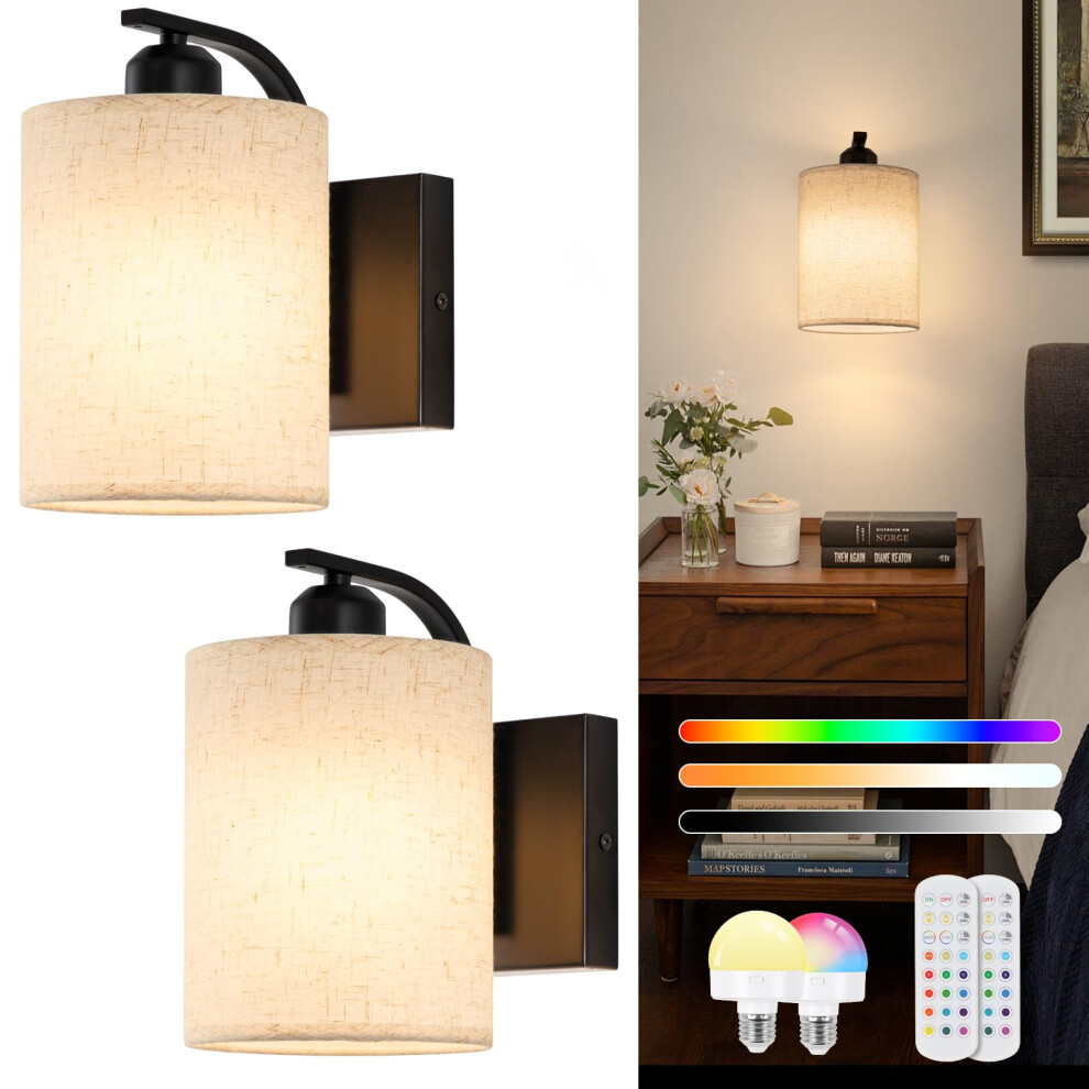 Battery Wall Wireless Set Of 2, Rechargeable Wall S With 5000Mah Dimmable Detachable Charging Bulbs And Remote,3 Color Temperature Wireles Light 78974333