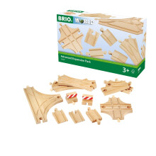 BRIO 33307 Expansion Pack - Advanced Wooden Train Track for Kids Age 3 Years Up - Compatible with all BRIO Railway Sets & Accessories