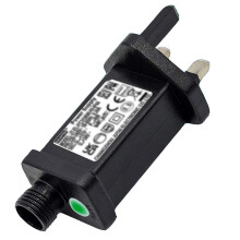 Dekofun Transformer for Christmas Lights 24V 6W AC Transformer Plug with Timer Function, 8 Modes Christmas Tree Light Plug Adapter, IP44 Waterproof f