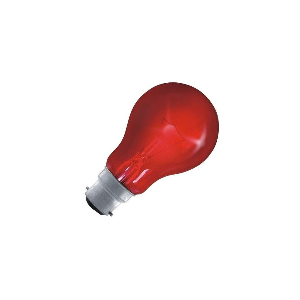 Eveready Gls Fire Glow Bulb - Red - Bayonet Cap B22 - 60W (Pack Of 10)