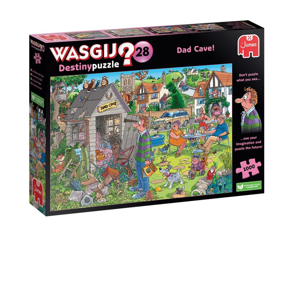 Wasgij Destiny 28, Dad Cave - Unique 1000 Piece Jigsaw Puzzles For Adults, Colourful, Fun, Challenging & Brainteasing 1000 Pc Adults Jigsaw Puzzle