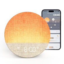Dreamegg Sunrise Alarm Clock Wake-Up Light with App Control, Sunset Sleep Feature, 34 Soothing Sounds, Mood Lights, Custom Routines, Favourites Mode,