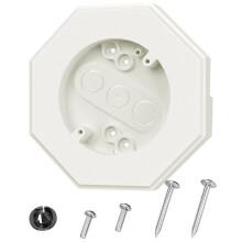 Octagon Siding Mounting Kit, 8141 Vertical Siding Lamps Mounting Plate Siding Light Blocks for 1/2inch Lap Siding White