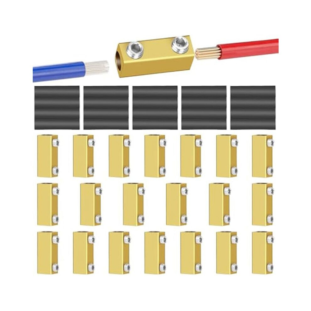20Pcs 20Amp Wire Connector Nut Kit,10Awg Gauge Docking Connector,Splicing Quick Wiring Terminal, With Heat Shrink Tubing 4712741384122