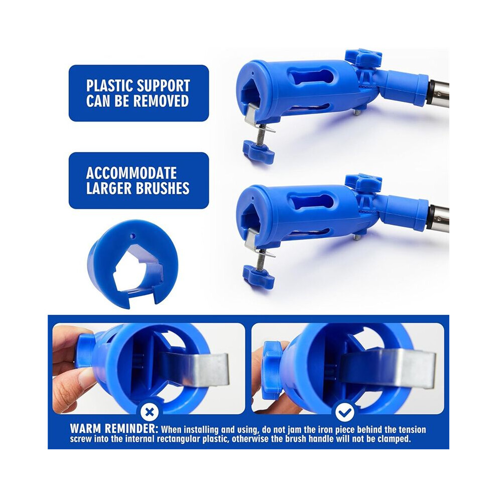2Pc Paint Brush Extender For Walls Extension Pole Attachments Roller Scraper Paint Brush Holder For Ceilings Trim Corner 6034186076188