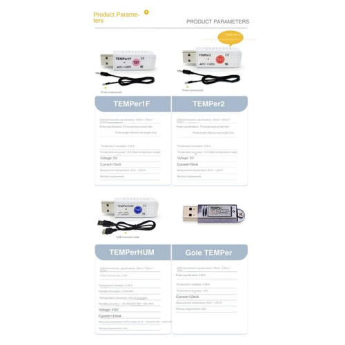 USB Thermometer Computer Temperature Sensor Temperature Probe Aquarium Industry Remote Monitor TEMPer2 2