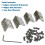 24pcs 2020 Series L-Shape Interior Inside Corner Connector Joint Bracket with Screws Silver 3