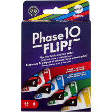 Mattel Games Phase 10 Flip Card Game, Family Card Game with Double-sided Cards, Includes Special Color-Based Phases for 2-6 Players, HYN12