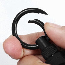 Magnetic Carabiner Keychain Outdoor Camping Climbing Snap Clip Lock Buckle Hook Retention Rope Brown