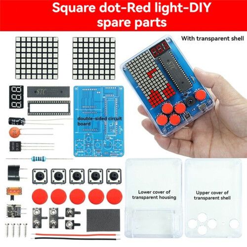 Kit de Produção de Console de Jogo de Pixel Retro Clássico Console de Jogo Diy Kit de Treinamento de Solda Eletrônica,B 1