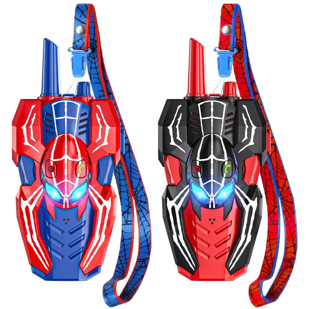 2 Pack Spider Walkie Talkies For Kids With Eye Lights - Outdoor Toys For 3 4 5 6 7 Year Old Boys Girls, Walky Talky Spider Toy For Camping Garden, Bo 10848166