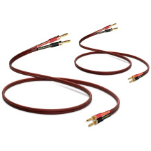 WOWLED 2 Pack High-end Pure Copper HIFI OFC Speaker Wire Cable with Banana Plug, 2m Gold-Plated Banana Tip Plugs Male to Male 600 Strand 14 AWG for A
