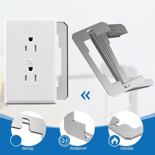 Wall Panel Gasket, Electrical Outlet Gasket,Equipment Leveling Plate, Socket Gasket for Fixing Wall Electrical Box 20PCS 1
