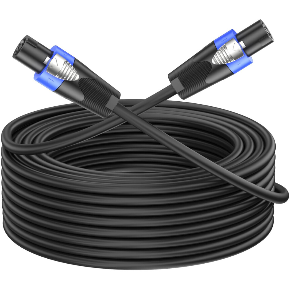 Jumwa 7M Speakon Cables For Dj/Pa/Amplifier Heavy Duty Audio 15Awg 2 Wires Speaker Cables With Twist Lock, M-M 5001897198042