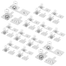 12 Pairs AA Battery Spring Contact Plate, Negative to Positive Conversion Spring Contact Plate Parts for Remote Control Charger (Silver)