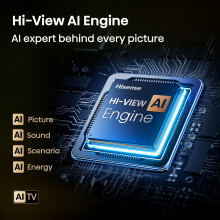 Hisense 65" 65U7QTUK MiniLED QLED 144Hz Smart AI TV - Hi-View AI Engine, 144Hz Game Mode PRO, 2.1 Channel, Dolby Atmos, Quantum Dot Colour, Anti-Refl