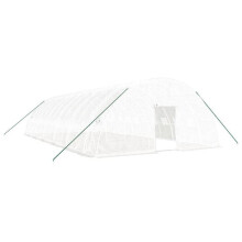 Serre tent abri plant bloem groenten met staalframe 72 m² 12 x 6 x 2,85 m wit 02_0044623