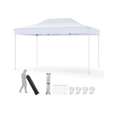 Tonnelle de jardin - HELLOSHOP26 - 300 x 445 cm - Tissu Oxford déperlant - Montage pop-up sans outils