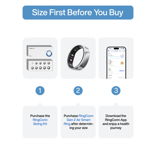 RingConn Gen 2 Air, Ultra-Thin AI Smart Ring, No APP Subscription 1