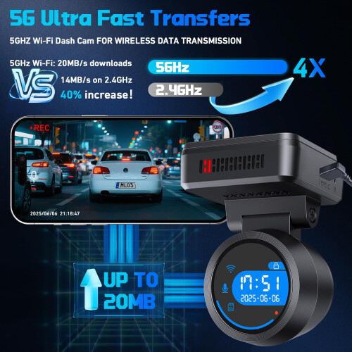 Dash Cam Front 4K with WiFi App, 1.2" IPS Touch Screen, 32GB Card 2