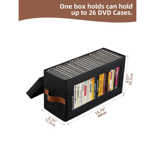 Coorganisers 4 Packs DVD Storage Box with Visible 1