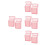 8Pcs Transparent Pink Plastic Case 20 Capacity Portable Box 9