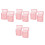8Pcs Transparent Pink Plastic Case 20 Capacity Portable Box 10