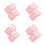 8Pcs Transparent Pink Plastic Case 20 Capacity Portable Box 4
