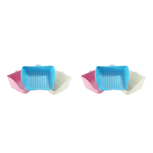 2Pièces Toilette Résistante PP Bac Animaux Usage 2
