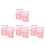 8Pcs Transparent Pink Plastic Case 20 Capacity Portable Box 8