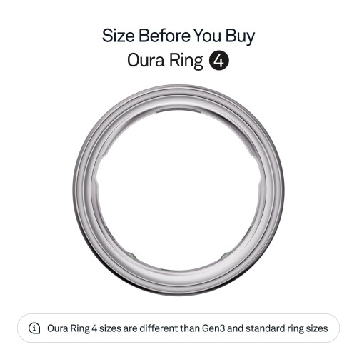 Oura Ring 4 - Silver - Size 9 - Size Before You Buy 1