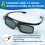 3D Glasses, 3D Active Shutter Glasses Rechargeable Glasses Suitable for 3D DLP-Link Projector - 1 Piece 2