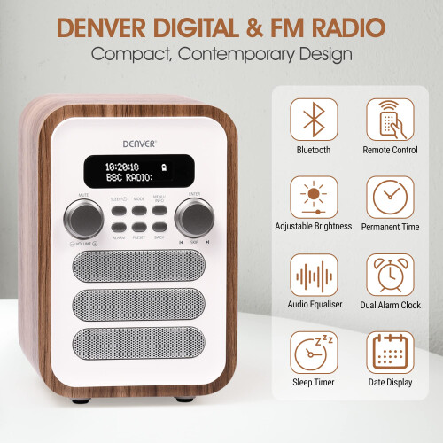 Denver Denver DAB-48 Bluetooth DAB Radio With Remote Cont 1