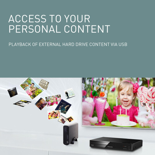 Panasonic Panasonic DMP-BD84EB-K Smart Network 2D Blu-ray Disc/DVD Player, Internet Apps, High-Resolution Audio, External HDD Playback, USB, Ethernet, Compact 2