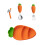 2Ensembles Plats Séparés Bébé Silicone Acier Orange Résistants 3