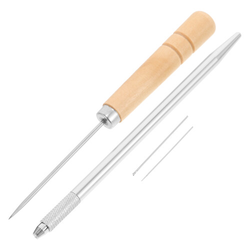 3Ensembles Outils Réutilisables En Métal Pour Coiffure Cuir