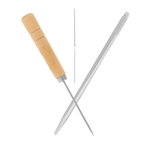 3Ensembles Outils Réutilisables En Métal Pour Coiffure Cuir 1