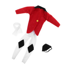 5Sets Equestrian Kleding Set Rood Voor Inclusief Broek Hoed