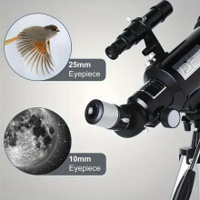 Mijiao Telescope for Adults, 70mm Aperture 400mm Travel Telescopes with Finder Scope Adjustable Tripod Phone Adapter Backpack Portable Refractor Tele