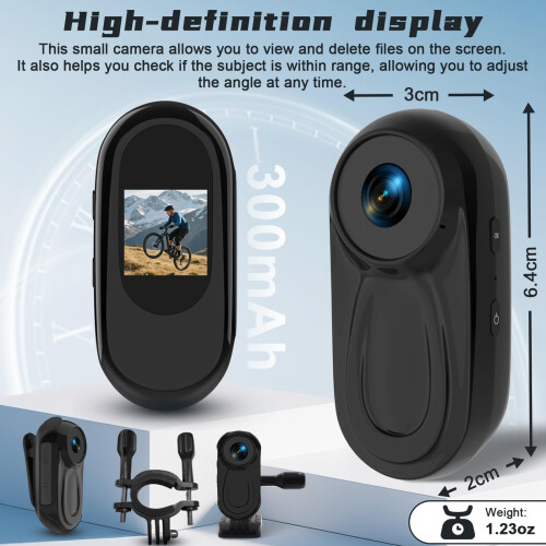 RUMUCF Mini Body Camera HD 1080P Thumb Action Cam 2