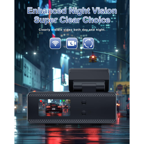DYNACAM Dash Cam Front and Rear 4K+1080P, Dash Cam 2