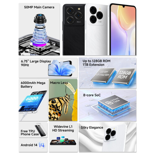 Ulefone Ulefone Note 20 Pro Mobile Phones, 128GB/1TB SD Ex 1