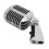 Vintage Dynamic Microphone Zinc Alloy 600Ω Silver 2