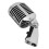 Vintage Dynamic Microphone Zinc Alloy 600Ω Silver 12
