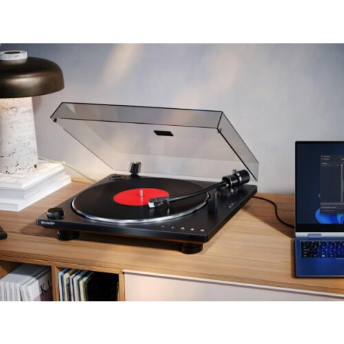 Sharp SHARP RP-TT100 Automatic Turntable, Matt Black 2