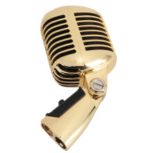 Vintage Zinc Alloy Dynamic Microphone 600Ω Gold