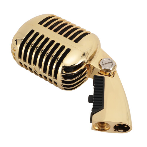 Vintage Zinc Alloy Dynamic Microphone 600Ω Gold 1
